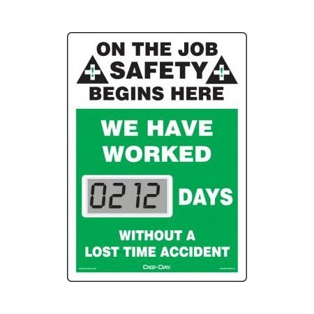 Accuform MINI DIGIDAY ELECTRONIC SCOREBOARDS SCL212 SCL212